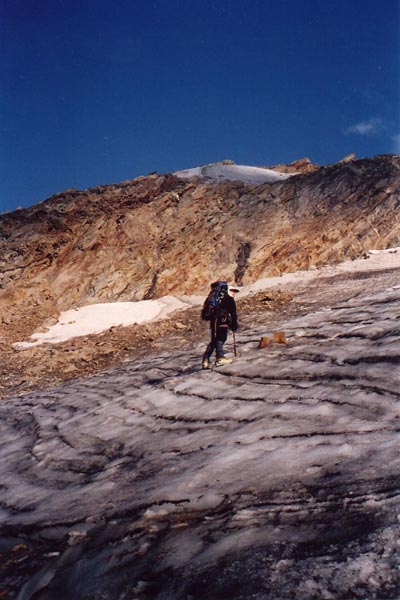Aufstieg, die erste Morgensonne kom