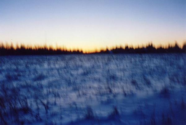 Die Ebene von Moldava im Abendlicht