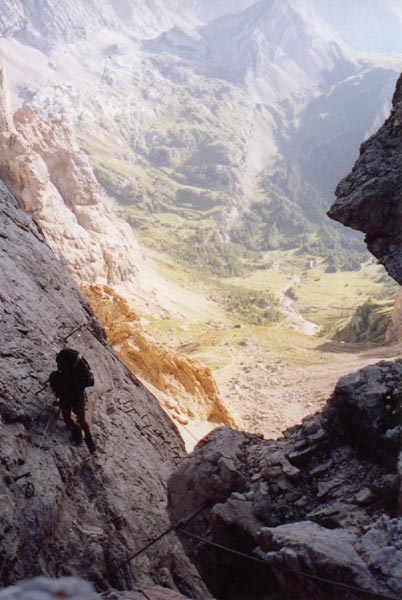 Marmolada Scharte, Klettersteig ohn